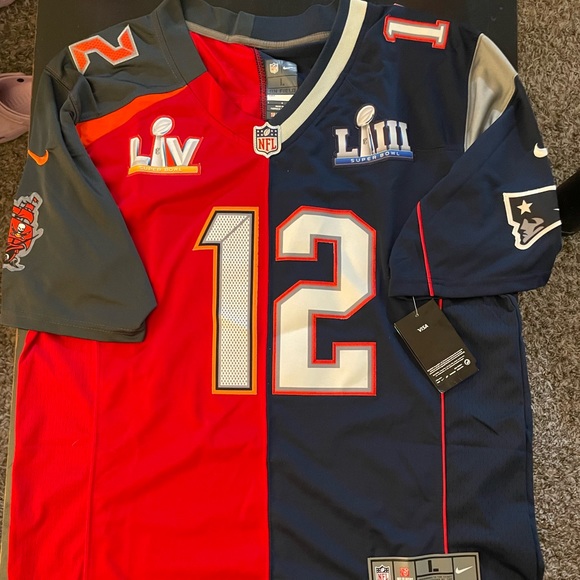 Split Brady Jersey Tom Brady Half Jersey
